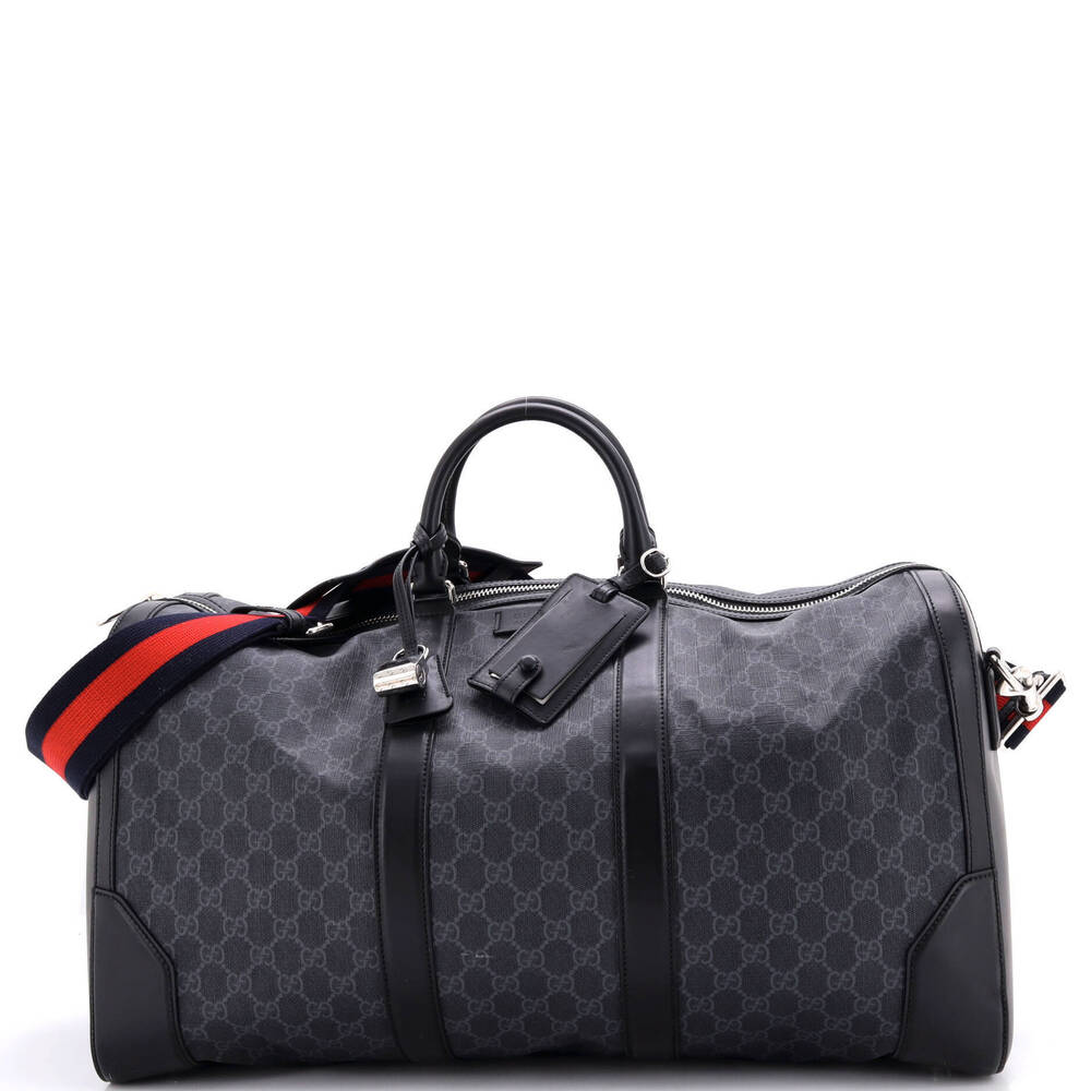 Gucci Large Convertible Duffle Bag GG Coated Canvas